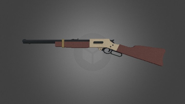(Commission) Lever Action Rifle - Cubik Model 3D Model
