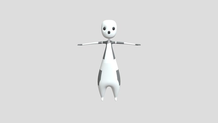 Basic Character Model Rigged 3D Model