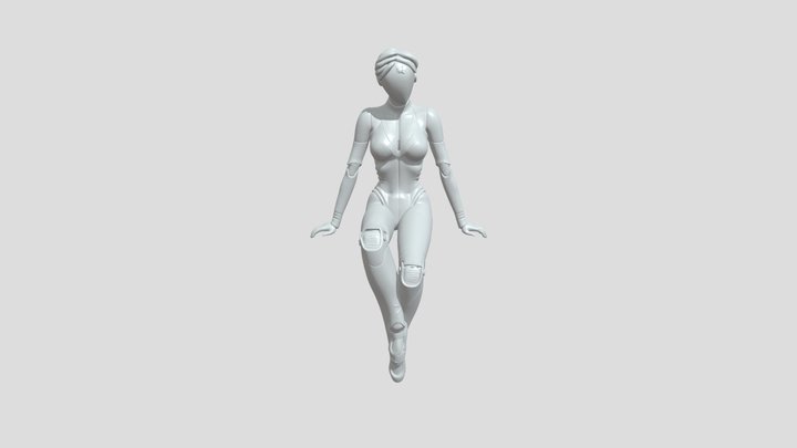 Female humanoid figure 3D Model