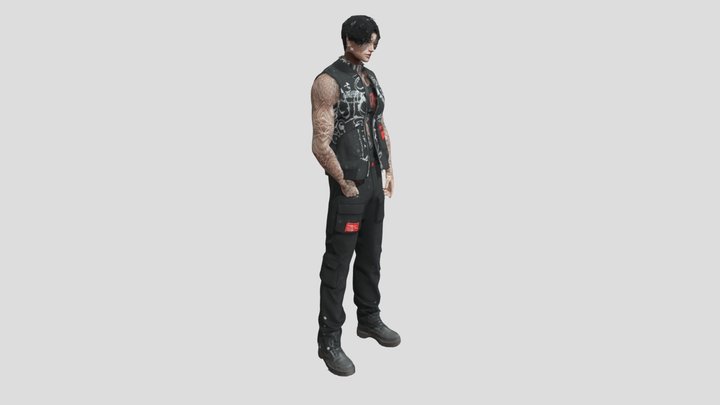 korean-male-model-avatar-second-life-3d-scan 3D Model