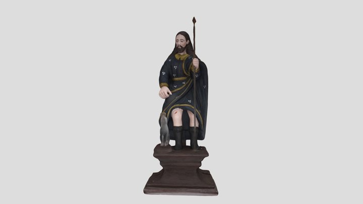 Figura en madera de San Roque 3D Model