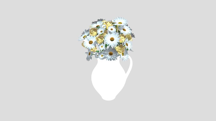 Daisy Rose Bouquet – Kostenloses 3D-Modell STL