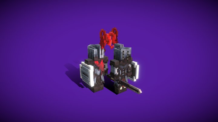 Swordsman and Spearman 3D Model