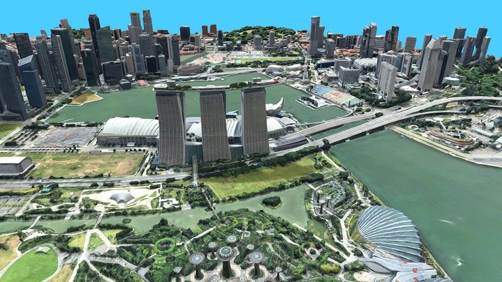 Singapore Marina Bay Sands, Gardens, Flyer 3D Model