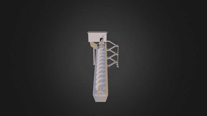 Archimedes Screw Turbine 1 3D Model