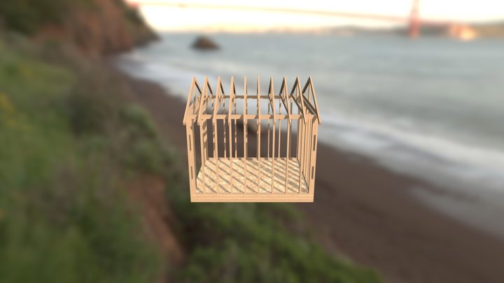 Shed Frame Mid-Construction 3D Model