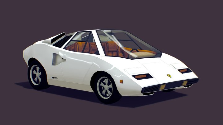 Cartoon Super Car 3D Model