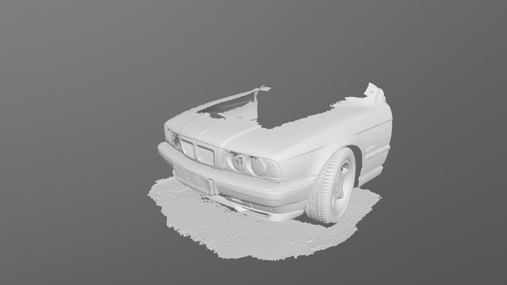 BMW E34 Front - Einscan Rigil IR mode 3D Model