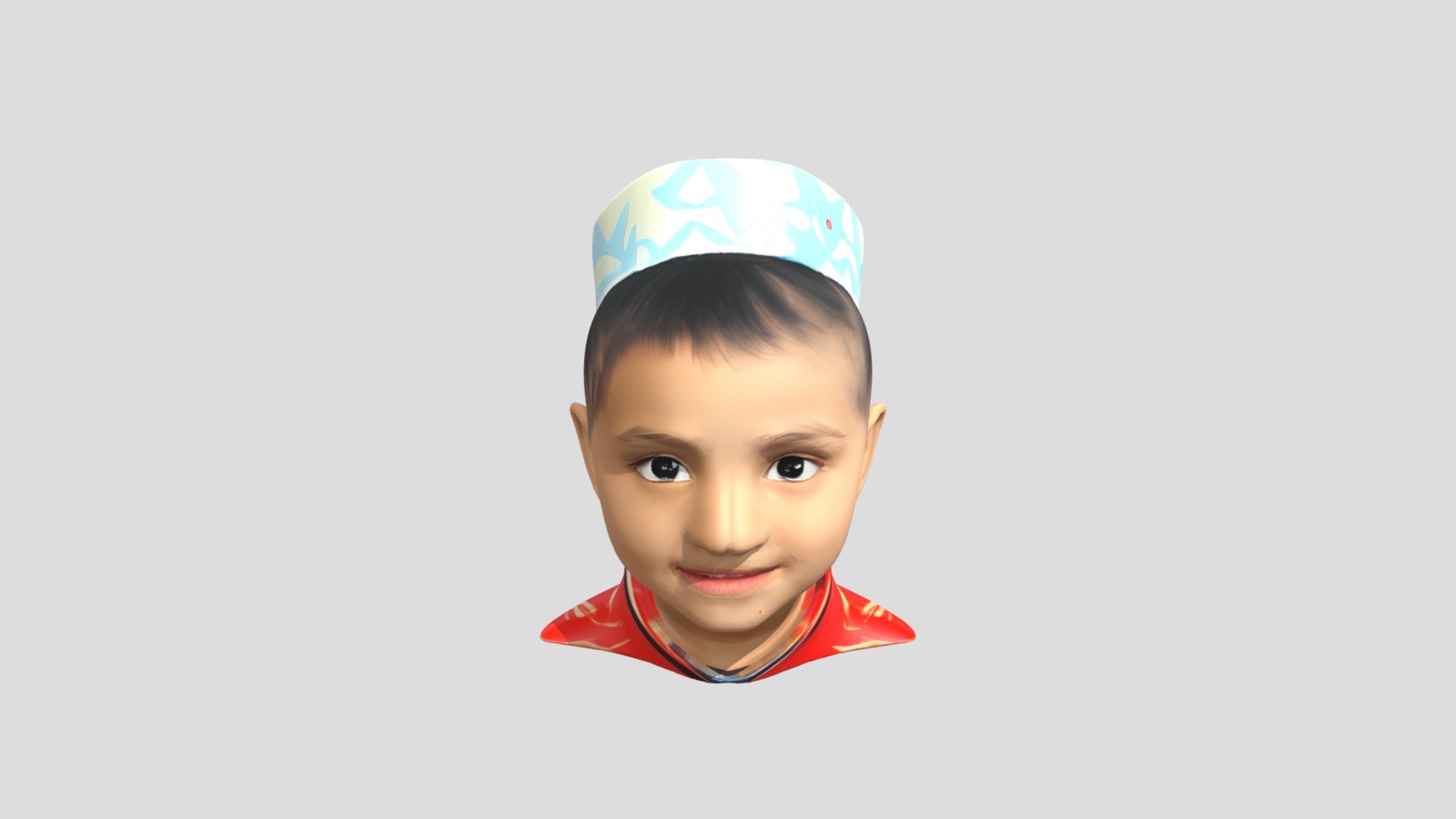child wearing a colorful hat - 3D model by snapcrowd7 [f10901b] - Sketchfab