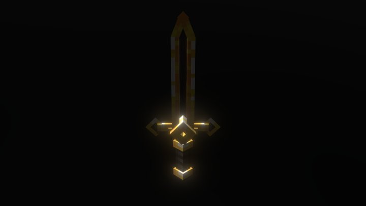 Royal Gold Shortsword 3D Model