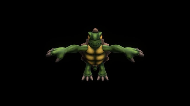 SDT - Melee Arm Rock Shell Turtle 3D Model