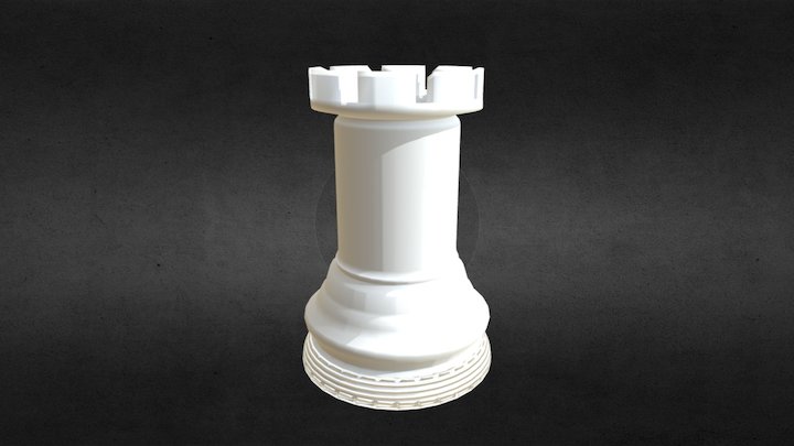 Turm (Rook) Chess Model with blender 3D Model