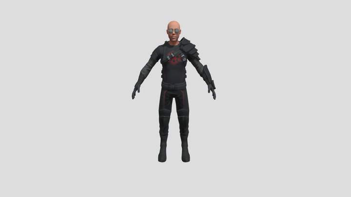 Dinstructor Afro Defender Avatar 3D Model