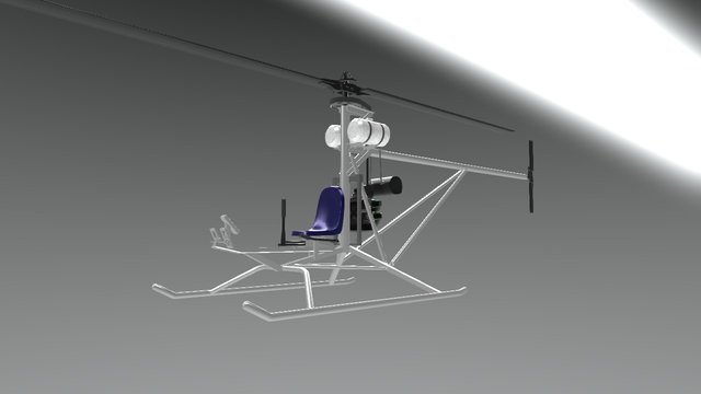 Ultralight Helicopter Air 3D Model