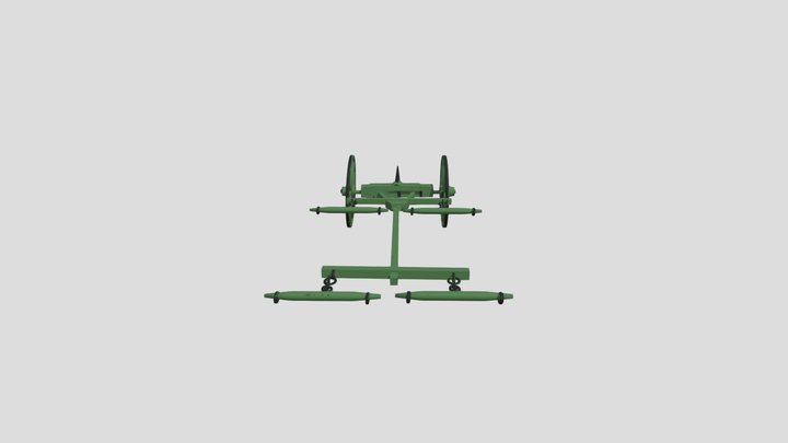 French Artillery Limber Obj 3D Model