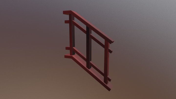Stair Railing - 3 Rise 3D Model