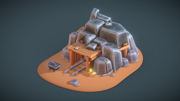 Stylized Mine 3D Model