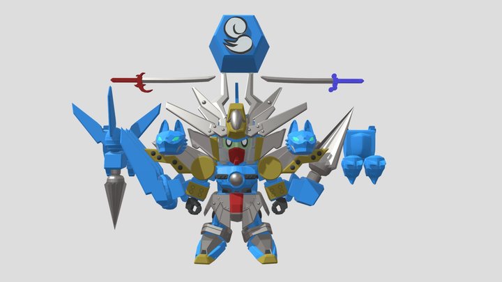 [SD Gundam] 爆流頑駄無 BaryukuGundam 3D Model