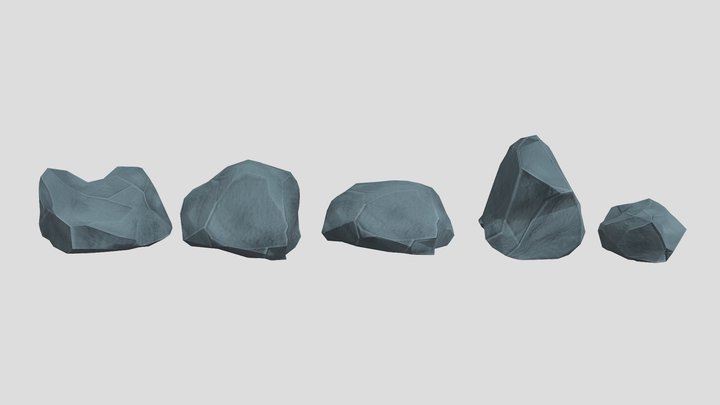 Low poly Rocks – Modello 3D gratuito STL