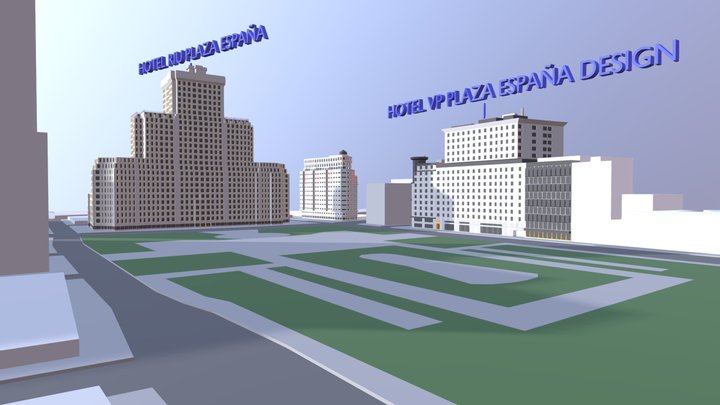 Madrid Hotels Map 3D Model