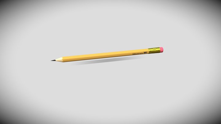 A Regular Pencil 3D Model