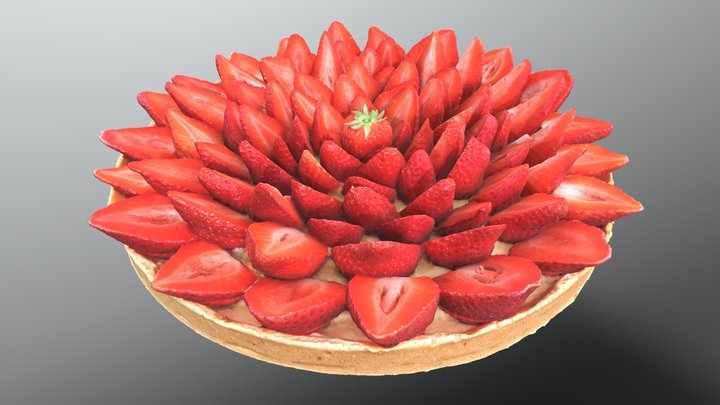 Tarte aux fraises | Strawberries pie 3D Model