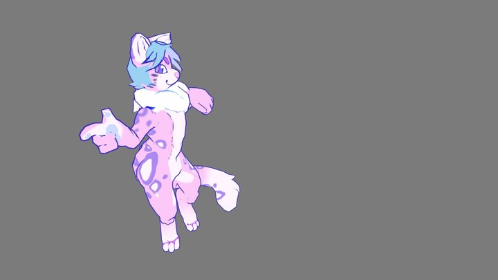 @QuestForTori's Fursona 3D Model