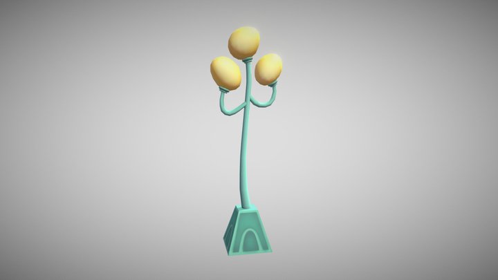 Cartoony Lamp 3D Model