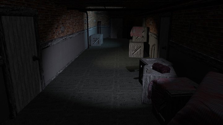 Modular Dark Storage/ Hallway 3D Model
