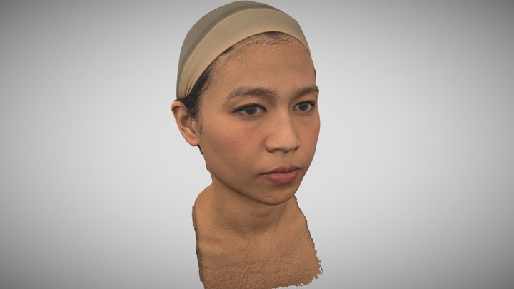 Female Head 3D Raw Scan 3D Model