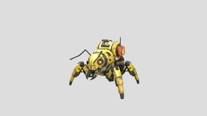 Futuristic Cyberpunk Attack Ant – Free 3D Model STL