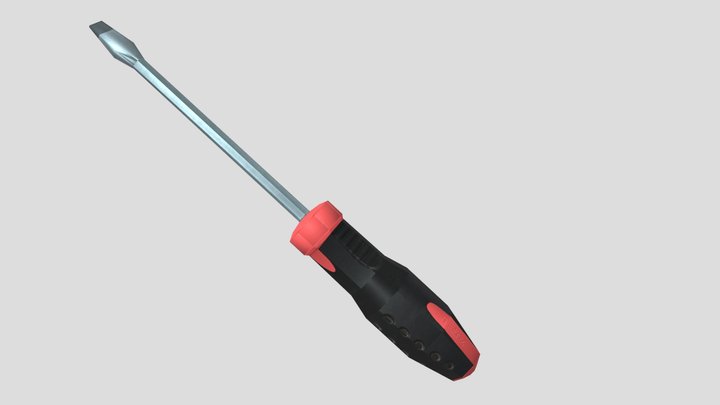 Low-poly screwdriver 3D Model
