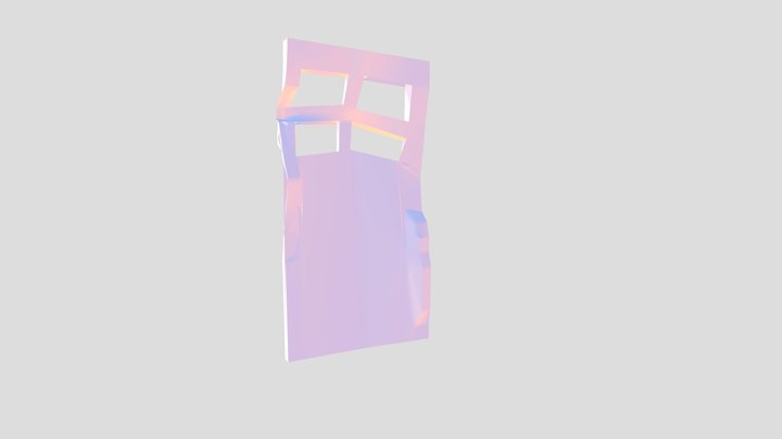 Smashed Cartoony Door 3D Model