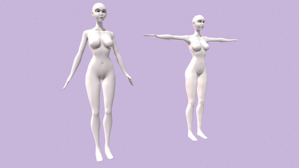 Female Body (A-Pose & T-Pose) Free