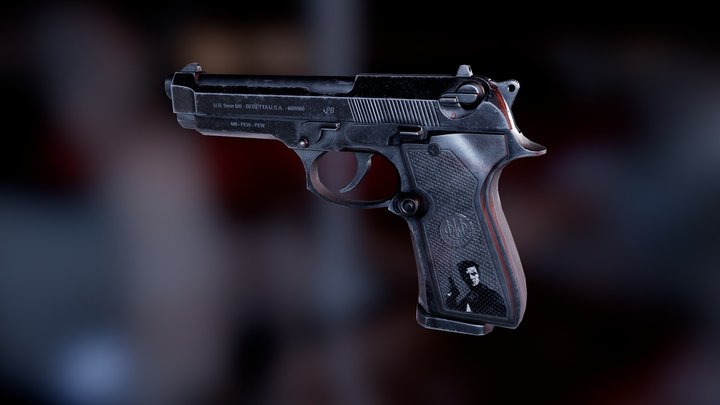 Max Payne's Beretta M9 3D Model
