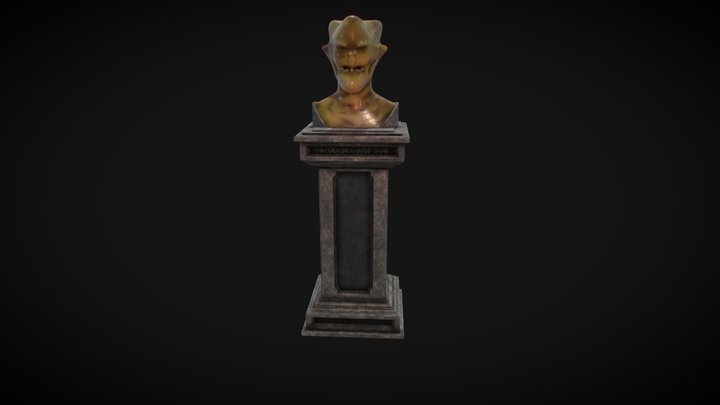 orc on plinth 3D Model