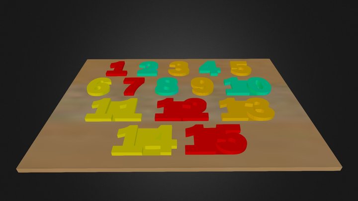 Number Puzzle 3D Model
