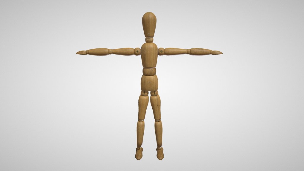 Wooden Mannequin (Lay Figure) - Rigged
