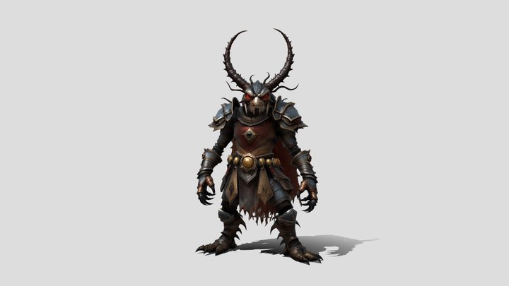 Low poly beetle Dreadhorn Warlord 3d model free – Kostenloses 3D-Modell STL