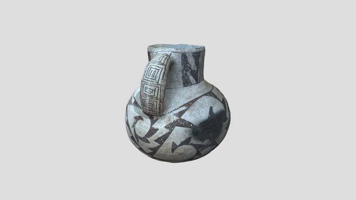 Painted Anasazi pitcher circa 800 - 1200 A.D. 3D Model
