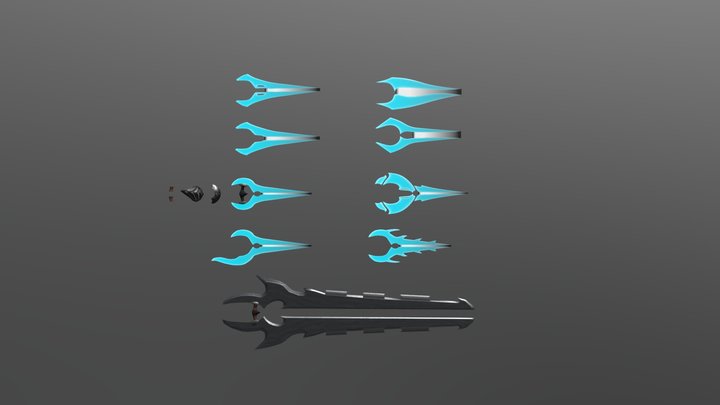Custom Halo Energy Sword Variants 3D Model