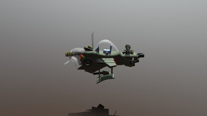 Sci Fi Military Vehicle 3D Model