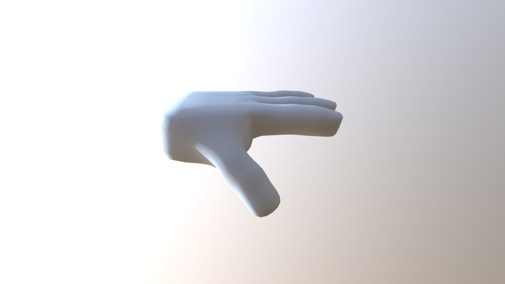 Mano de 3 dedos 3D Model
