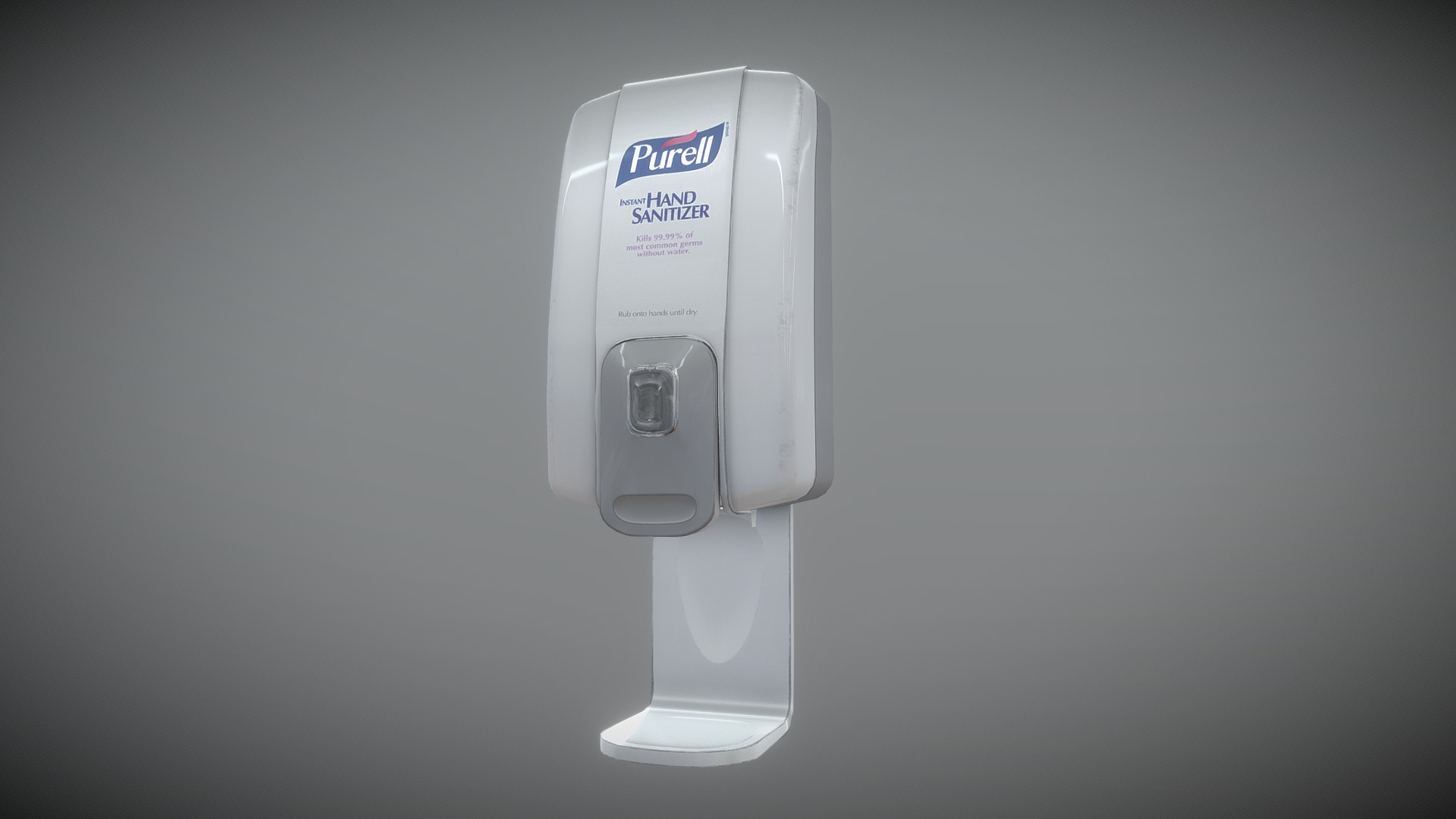 3D model Purell Hand Sanitizer both low and high poly - This is a 3D model of the Purell Hand Sanitizer both low and high poly. The 3D model is about a white light switch.