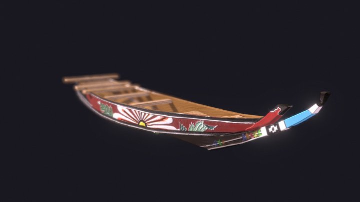 lowpoly kujirabune boat 3D Model