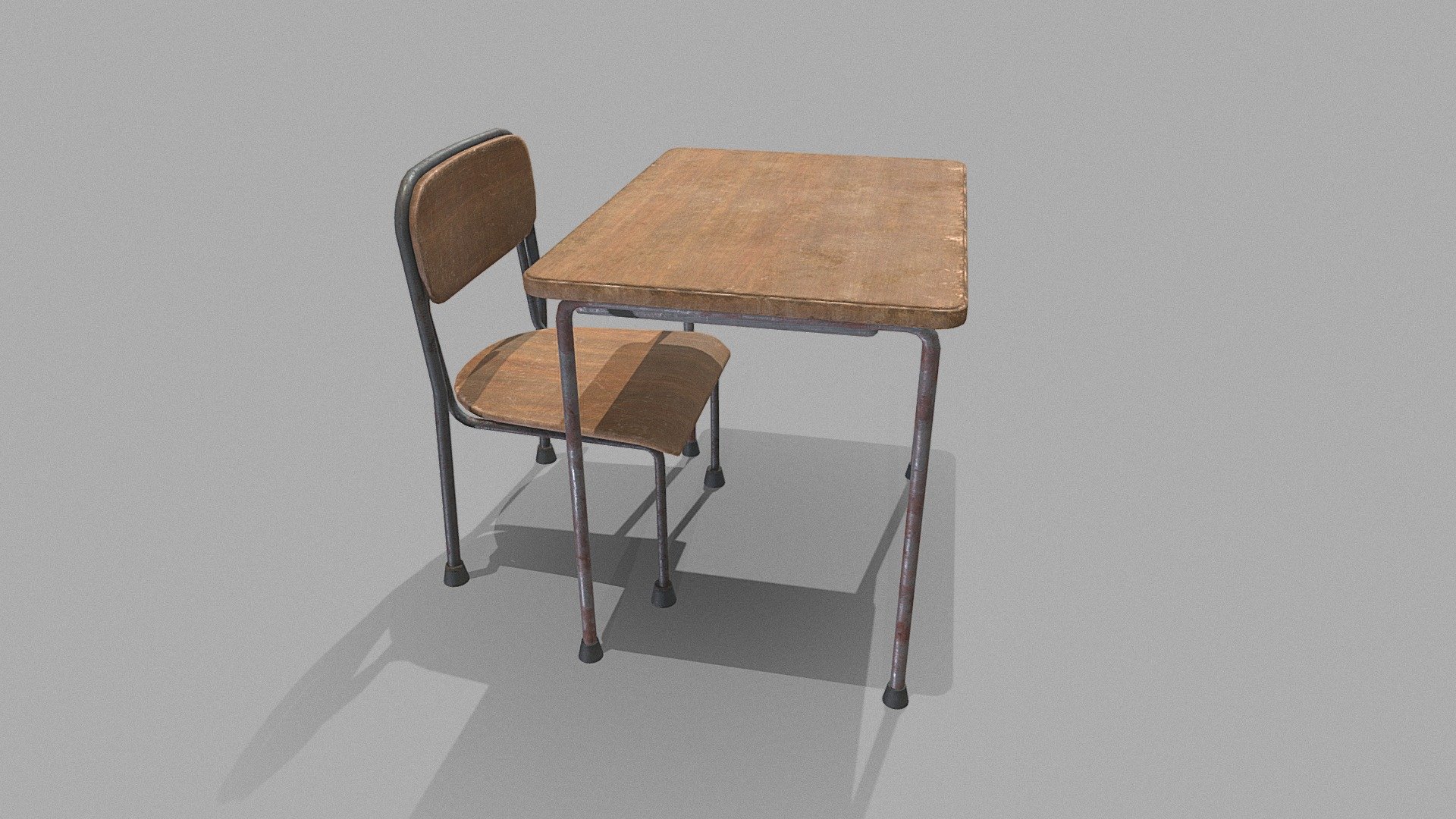 School desk and chair Buy Royalty Free 3D model by Sousinho [f11d009