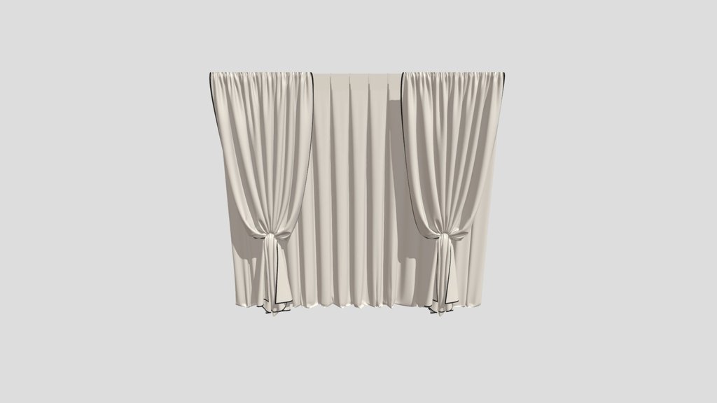 Gd Silk Curtain Set