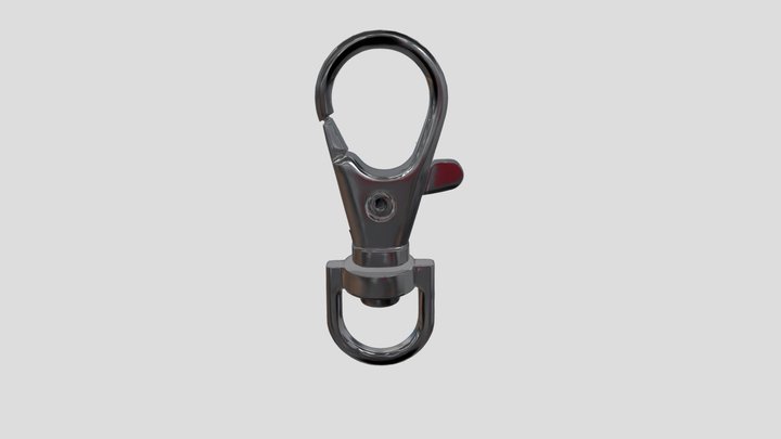 Metal swivel snap hook for keys or straps 3D Model