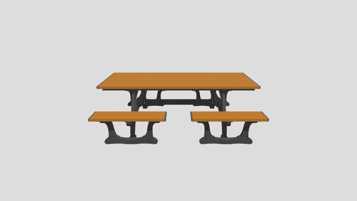 Large ADA 8' Picnic Table - CMT - Polly Products 3D Model
