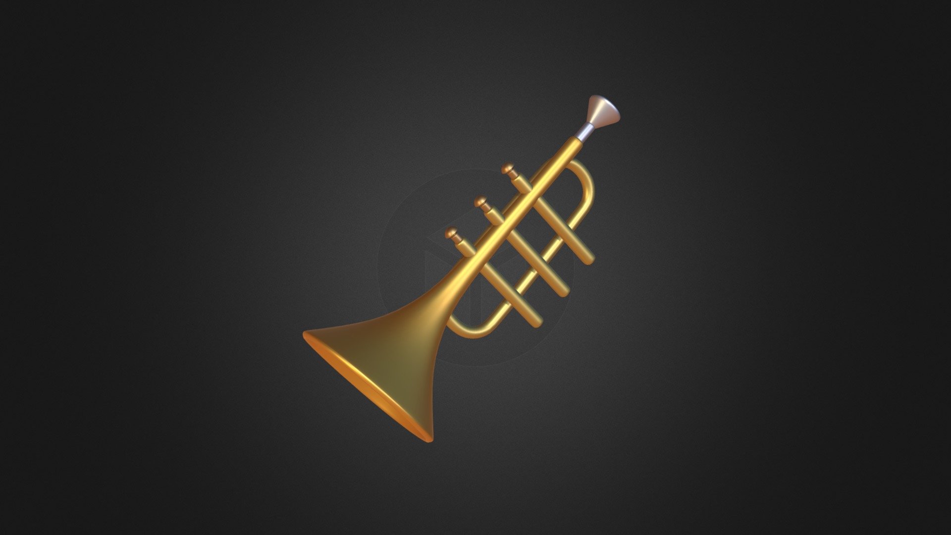 Trumpet Emoji Buy Royalty Free 3D model by burakonur99 [f11f15e